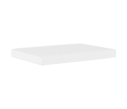 vidaXL Cama con colchón cuero sintético blanco 140x190 cm