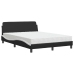 vidaXL Cama con colchón cuero sintético negro y blanco 140x200 cm