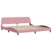 vidaXL Cama con colchón terciopelo rosa 200x200 cm