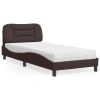 vidaXL Cama con colchón tela marrón oscuro 80x200 cm