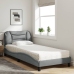 Cama con colchón tela gris claro 90x200 cm