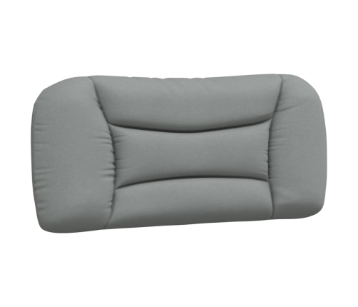 Cama con colchón tela gris claro 90x200 cm