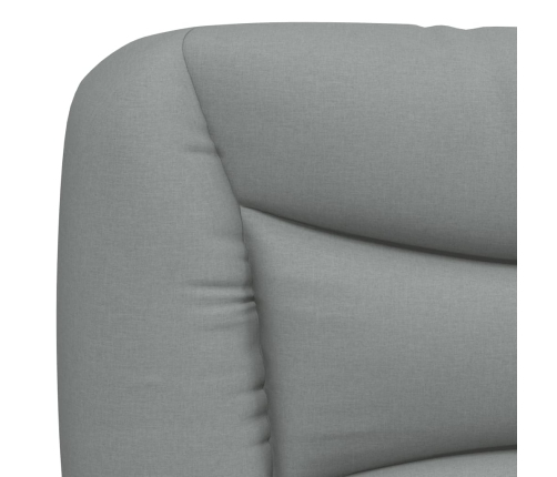 Cama con colchón tela gris claro 90x200 cm