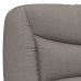 Cama con colchón tela gris taupe 140x200 cm