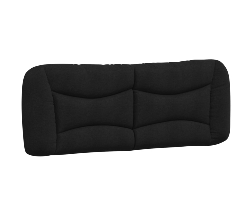 vidaXL Cama con colchón de tela negro 180x200 cm