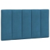 Cama con colchón terciopelo azul 80x200 cm