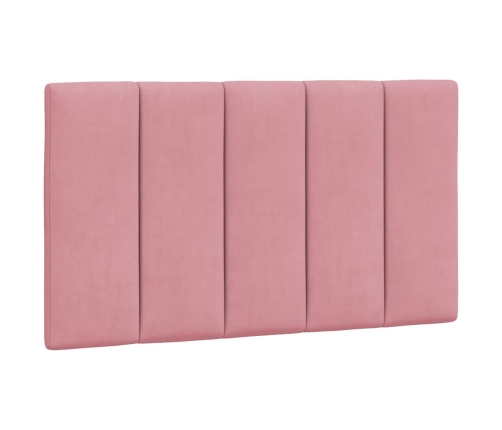 Cama con colchón terciopelo rosa 90x200 cm
