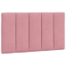 Cama con colchón terciopelo rosa 90x200 cm