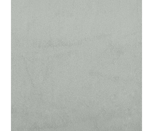 Cama con colchón terciopelo gris claro 160x200 cm