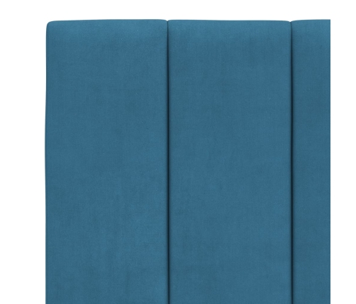 Cama con colchón terciopelo azul 180x200 cm