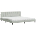 vidaXL Cama con colchón terciopelo gris claro 200x200 cm