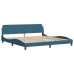 Cama con colchón terciopelo azul oscuro 200x200 cm