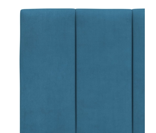 Cama con colchón terciopelo azul oscuro 200x200 cm