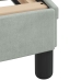 Cama con colchón terciopelo gris claro 90x190 cm