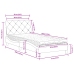 Cama con colchón terciopelo gris claro 90x190 cm