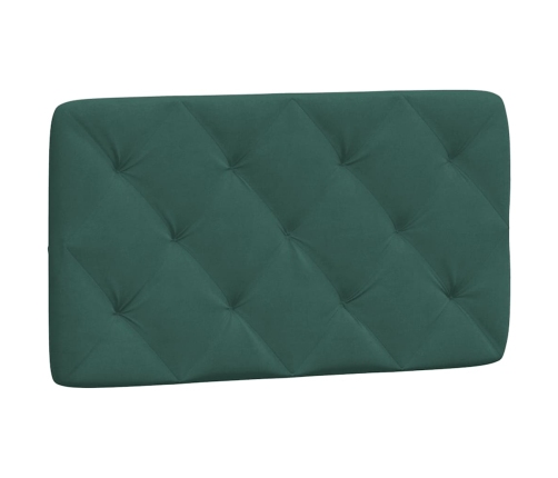 Cama con colchón terciopelo verde oscuro 90x190 cm