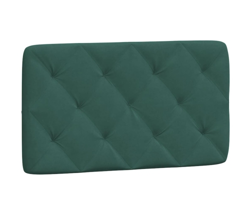 Cama con colchón terciopelo verde oscuro 90x200 cm