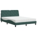 vidaXL Cama con colchón terciopelo verde oscuro 120x200 cm