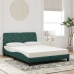 vidaXL Cama con colchón terciopelo verde oscuro 120x200 cm