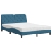 vidaXL Cama con colchón terciopelo azul 140x190 cm