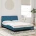 vidaXL Cama con colchón terciopelo azul 140x190 cm