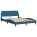 vidaXL Cama con colchón terciopelo azul 140x190 cm