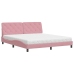 vidaXL Cama con colchón terciopelo rosa 180x200 cm