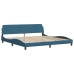 vidaXL Cama con colchón terciopelo azul oscuro 200x200 cm