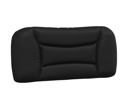 vidaXL Cama con colchón cuero sintético negro y blanco 90x190 cm