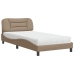 vidaXL Cama con colchón cuero sintético capuchino 100x200 cm