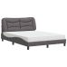 vidaXL Cama con colchón cuero sintético gris 120x200 cm