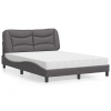 vidaXL Cama con colchón cuero sintético gris 120x200 cm