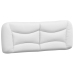 Cama con colchón cuero sintético blanco 140x190 cm