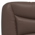 Cama con colchón cuero sintético marrón 140x190 cm