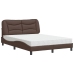 vidaXL Cama con colchón cuero sintético marrón 140x200 cm