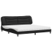 vidaXL Cama con colchón cuero sintético negro 200x200 cm