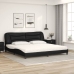 vidaXL Cama con colchón cuero sintético negro 200x200 cm