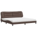 vidaXL Cama con colchón cuero sintético marrón 200x200 cm