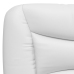 Cama con colchón cuero sintético blanco y negro 200x200 cm