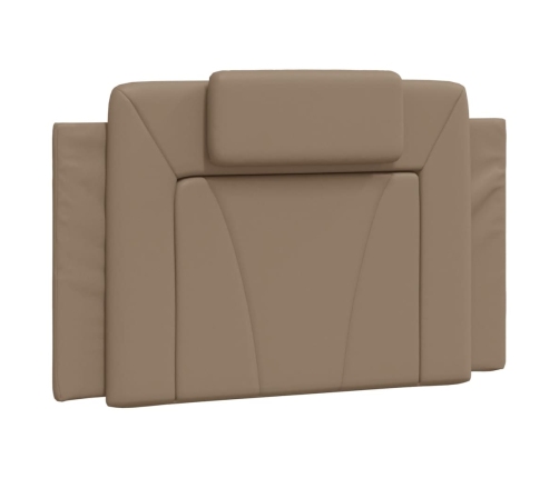Cama con colchón cuero sintético capuchino 90x200 cm