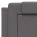 Cama con colchón cuero sintético gris 120x200 cm