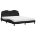 Cama con colchón cuero sintético negro 160x200 cm