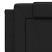 Cama con colchón cuero sintético negro 160x200 cm