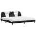 vidaXL Cama con colchón cuero sintético negro y blanco 200x200 cm