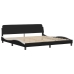 vidaXL Cama con colchón cuero sintético negro y blanco 200x200 cm