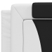 Cama con colchón cuero sintético blanco y negro 200x200 cm