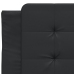 Cama con colchón cuero sintético negro 90x190 cm