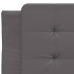 vidaXL Cama con colchón cuero sintético gris 90x200 cm