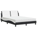 vidaXL Cama con colchón cuero sintético negro y blanco 120x200 cm