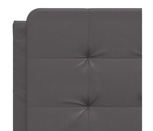 vidaXL Cama con colchón cuero sintético gris 140x190 cm